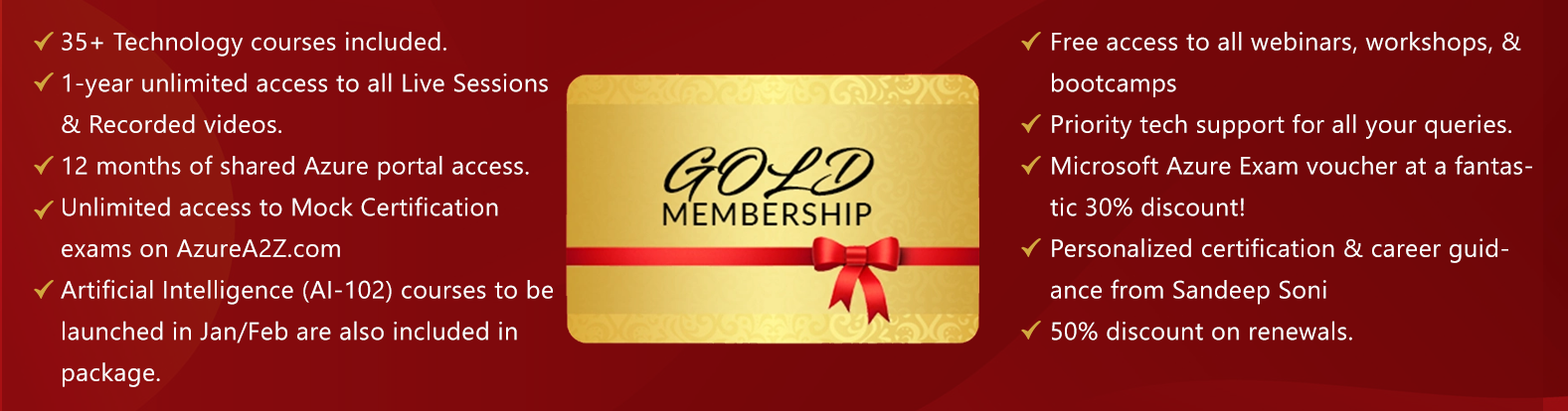 BestITCourses-Gold Membership-Offers